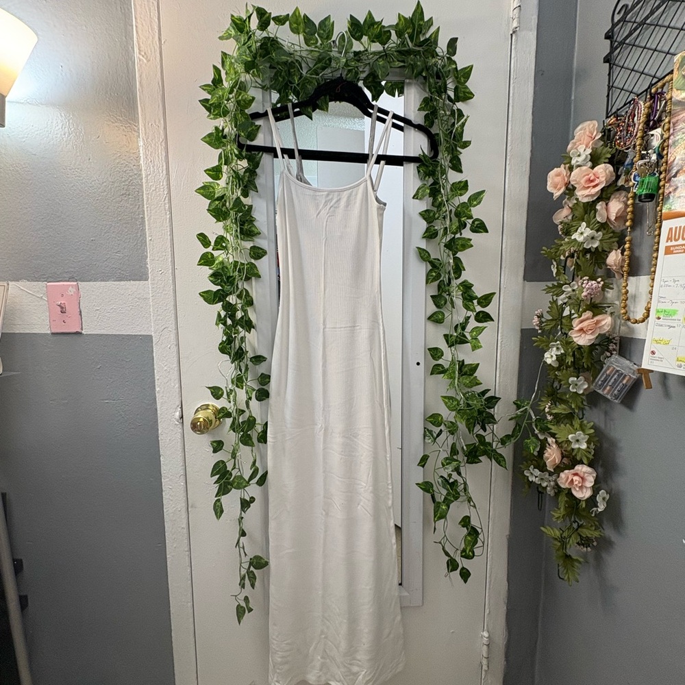H&M Cream Backless Maxi Dress